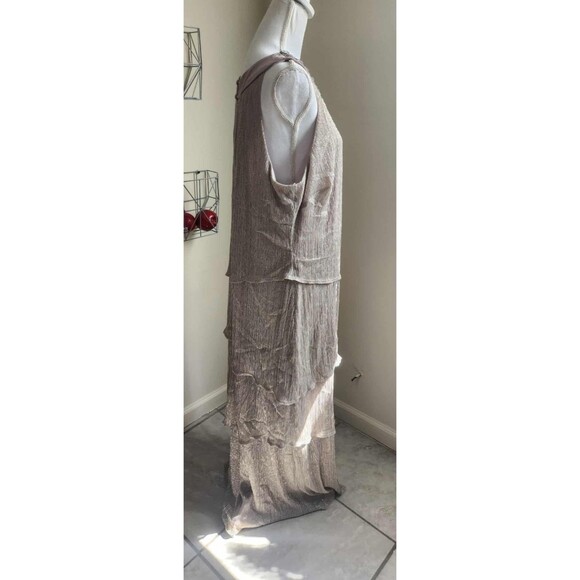 Laura Plus‎ sleeveless Beaded neck layerd gown 18 NEW - Picture 7 of 11